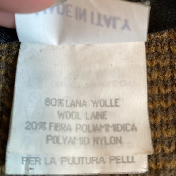 Men’s Moncler Italian Brown zipper front sweater with leather accents Size Large - Picture 9 of 9